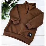 Kulišárny Mikina polo WARM HNĚDÁ VELIKOST: 110
