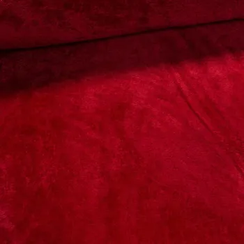 Plyš / mikroplyš 003, oboustranný, jednobarevná tmavě červená, š.150cm (látka v metráži)