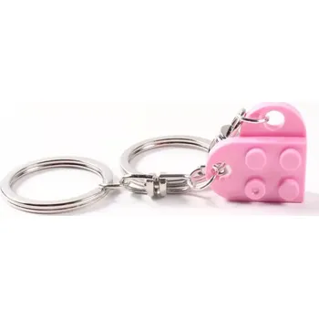 Klíčenka pro páry - LEGO SRDCE Růžová