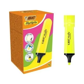 Set školních potřeb Zakreślacz Highlighter żółty neon (12szt) BIC