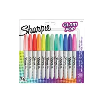 Kancelářské a Školní Potřeby POPISOVAČE Fixy FIXY Fixy Tenké Glam Pop, 12 barev