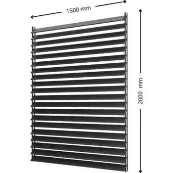 Zahradní altán SAMKIT SET pro venkovní žaluzie z hliníku RAL 7016 (antracitová): V:2000, Š:1500mm