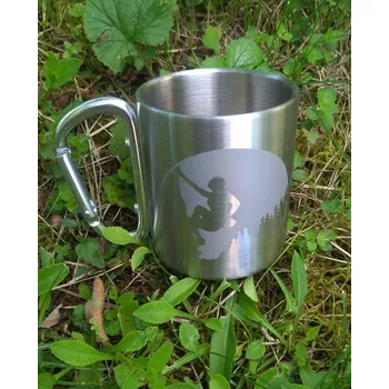 Hrnek s karabinou - Horolezkyně