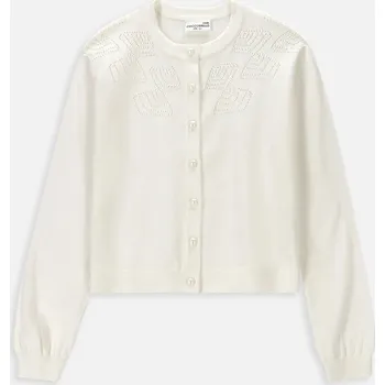 Dámský svetr Dívčí propínací svetr 110 Écru Coccodrillo WC4