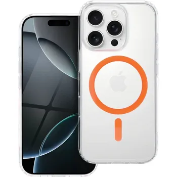 Pouzdro na mobilní telefon Drop Glue Barevný kroužek Mag Cover kompatibilní s MagSafe pro IPHONE 12 MINI oranžový