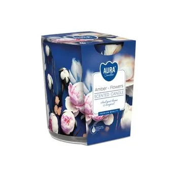 Svíčka Vonná svíčka ve skle Jantar - Květiny SN72s-57 Aura