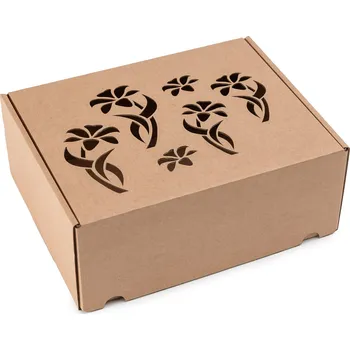 20 ks - Dárková krabice s motivem květů 250x200x100