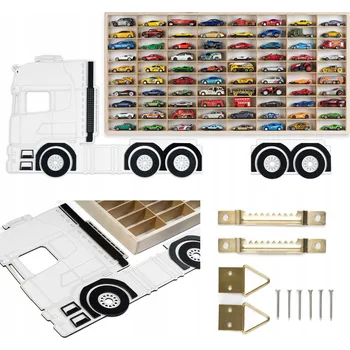 autíčko POLICE NA AUTÍČKA AUTÍČKA HOT WHEELS - 80 MÍST PRO AUTA, ORGANIZÉR, TIR