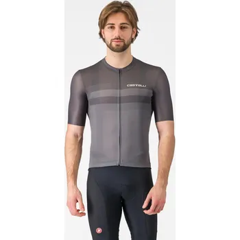 Cyklistické oblečení Dres Castelli Simbolo Smoky gray/black Podkarta: XXL