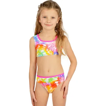 Dívčí plavky Dívčí plavkové kalhotky středně vysoké 6E419 LITEX 98