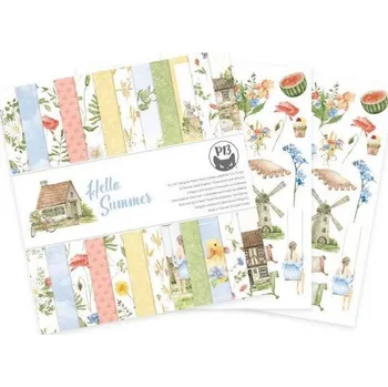 P13 sada oboustranně potištěných papírů 12x12" - Hello Summer