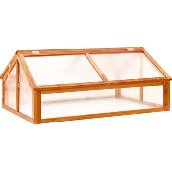 Skleník Skleník hnědá 114 x 80 x 50 cm jedlové dřevo