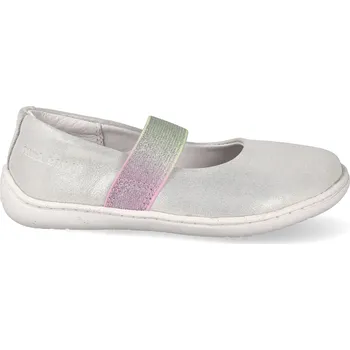 Dívčí baleríny Stitch&Walk Barefoot dětské baleríny Stitch & Walk - silver stříbrné Velikost: 34
