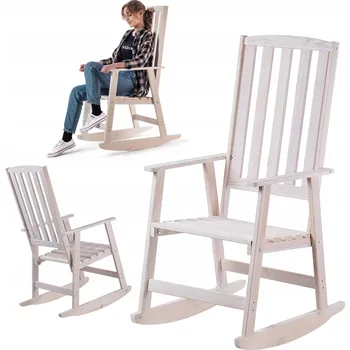 Křeslo Houpací křeslo Kadax bílé