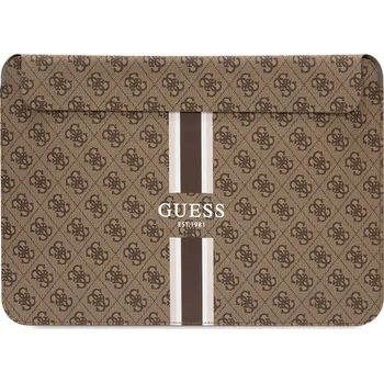 Příslušenství pro notebook Guess PU 4G Printed Stripes Computer Sleeve 13/14" hnědý