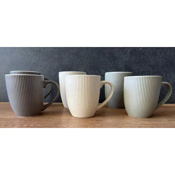 Keramický hrnek v pastelových barvách - dvě velikosti Barva: Šedý malý