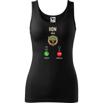 Dámské tílko s potiskem Hon volá Velikost: L, Barva: Černá
