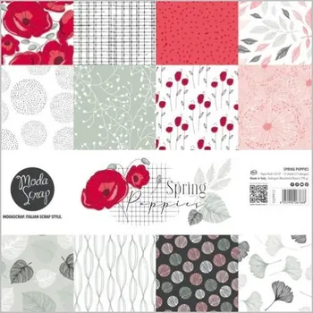 Sada papírů MODA SCRAP 12x12" - Spring Poppies