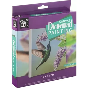 Diamantové malování GRAFIX Diamantové malování na rámu Kolibřík 18x18cm