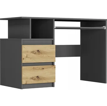 Psací stůl Obdélníkový psací stůl Framire 114 x 50 x 77 cm antracit, dub artisan