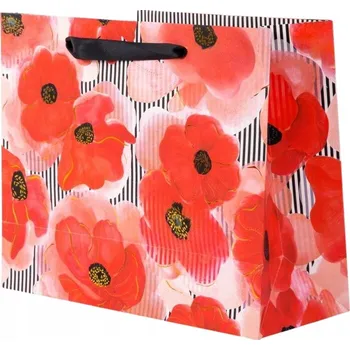 Dárková taška Dárková Taška zdobená květinami PREMIUM