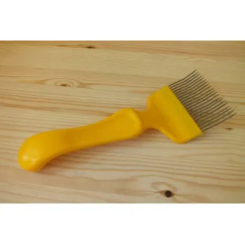 Vidlička na odvíčkování - žlutá (plast)