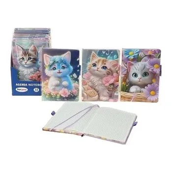 Set školních potřeb Notes w kratkę kotki MIX