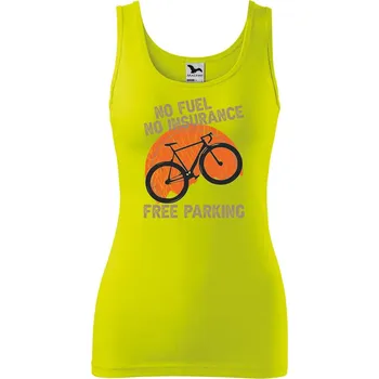 Dámské tílko s potiskem Free parking Velikost: L, Barva: Limetková