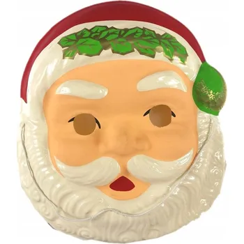 Karnevalová maska Plastová maska pro děti - Mikuláš, na gumičku.