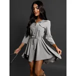 Tmavě šedé košilové šaty FOGGY áčkové Velikost: ONESIZE