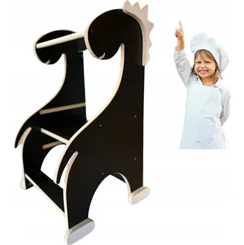 učicí věž Učící věž Montessori - Dinosaurus, černá barva