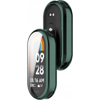 Pouzdro na mobilní telefon Ochranné Pouzdro + Ochrana displeje 2v1 pro Xiaomi MiBand 9 - ZELENÉ - kompletní