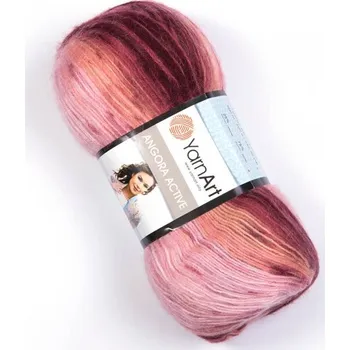 Příze YarnArt Příze Yarn Art Angora active 846 vínovo-světlá