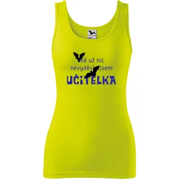 Dámské oblečení Dámské tílko s potiskem Jsem učitelka Velikost: L, Barva: Limetková