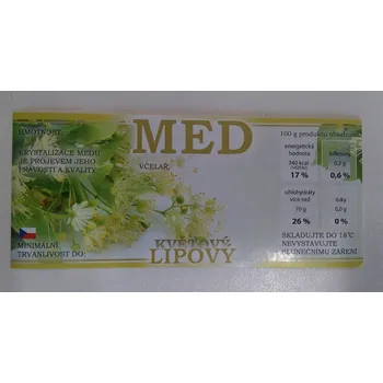 Samolepící etiketa - (lípový - zelená etiketa)