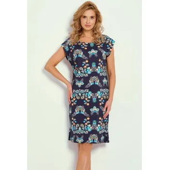 Dámská noční košile Taro, dámská noční košile 3330-Jodie, krátký rukáv, tmavě modrá, vel. S