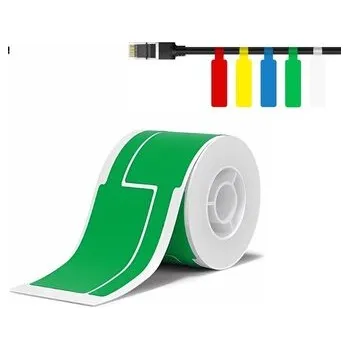 Kotouček do pokladny a tiskárny štítků Niimbot štítky na kabely T 25x76mm 200ks Zelené pro B21, B21S, B3, B1S (cs, NIIMBOT)