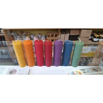 Svíčka Svíčka ze včelího vosku - nízká - ŽLUTÁ