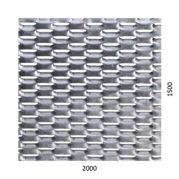 Plech Tahokov Fe, oko: 47x18mm, můstek: 8mm Šířka: 2000, Výška: 1500