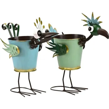 Zahradní dekorace Kovový obal na květiny Hykel 35 cm mix druhů, 2 ks