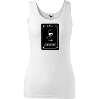 Dámské tílko s potiskem Svědkyně tarot Velikost: S, Barva: Bílá