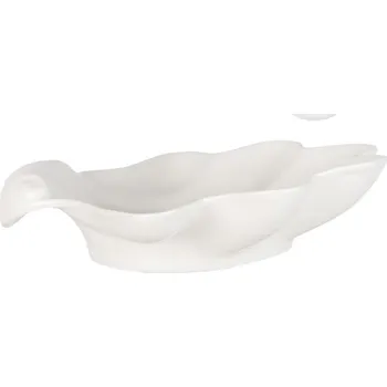 Bílá keramická mísa ve tvaru mušle Shell Bowl - 23*22*6 cm