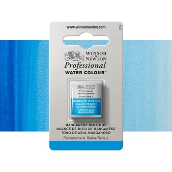 Vodová barva Akvarelová barva Winsor & Newton Professional, půlpánvička - Manganese Blue Hue