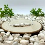 Certom Provázkový náramek s magnezitem a bílou lávou 0071