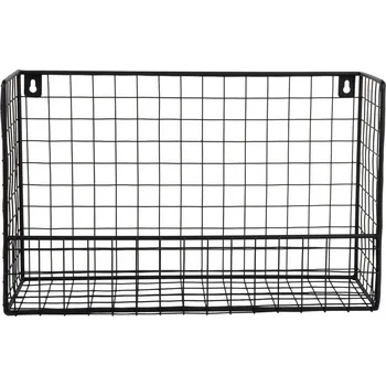 police Černá ocelová police 40 cm Reja – PT LIVING ID_1737158