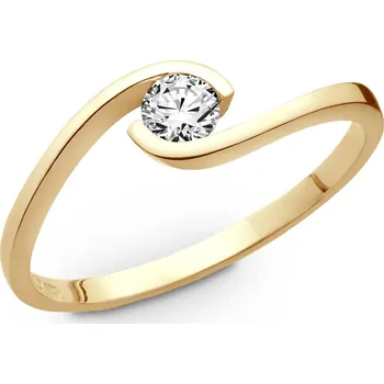 Prsten Zásnubní prsten ze žlutého zlata s přírodním diamantem 272.90 Velikost: 53