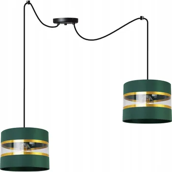 ZÁVĚSNÁ LAMPA STROPNÍ PAVOUK LUSTR GLAMOUR STÍNIDLO ZELENÉ ELEGANTNÍ