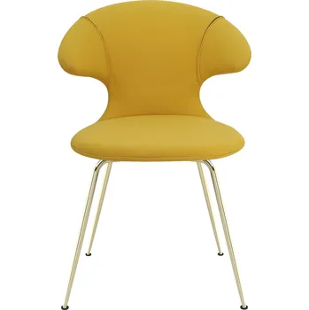 Křeslo Umage, Židle Time Flies na mosazných nožkách žlutá - Formadore
