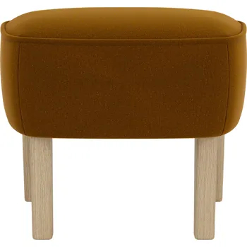 Audo Copenhagen, Podnožka Ingeborg Grand Mohair na dubových nožkách karamelová - Formadore