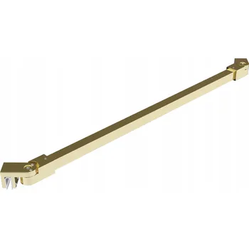 Vrták ZLATÝ DRŽÁK KABINY NASTAVITELNÝ OD 30 DO 120 CM PRO SKLA 6-8 MM ROHOVÝ